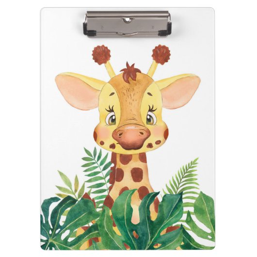 Giraffe Lover Niedlich Baby Giraffe Klemmbrett (Vorderseite)