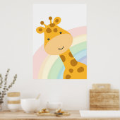 Giraffe Lover Niedlich Giraffe Peeking Poster (Küche)
