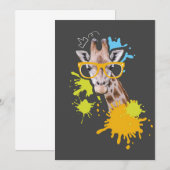 Giraffe Lover Niedliche Giraffe mit Brille Programm (Vorne/Hinten)