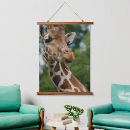 Giraffe Lovers Art Wandteppich Mit Holzrahmen