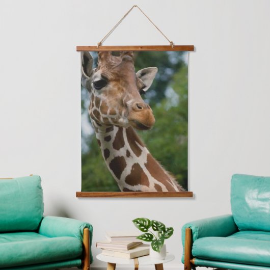 Giraffe Lovers Art Wandteppich Mit Holzrahmen (Wohnzimmer)