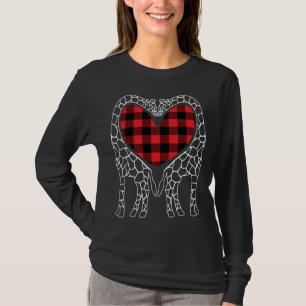 Giraffe Lovers Christmas Buffalo Kariert Pajama An T-Shirt