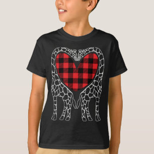 Giraffe Lovers Christmas Buffalo Kariert Pajama An T-Shirt
