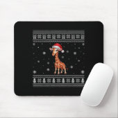 Giraffe Lovers Men Women Santa Ugly Xmas Sweater Mousepad (Mit Mouse)