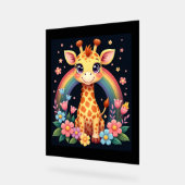 Giraffe Lovers T - Shirt Acrylschild (Winkel)