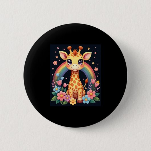 Giraffe Lovers T - Shirt Button (Vorderseite)