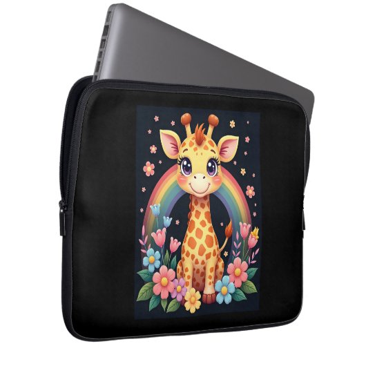 Giraffe Lovers T - Shirt Laptopschutzhülle (Vorne Rechts)