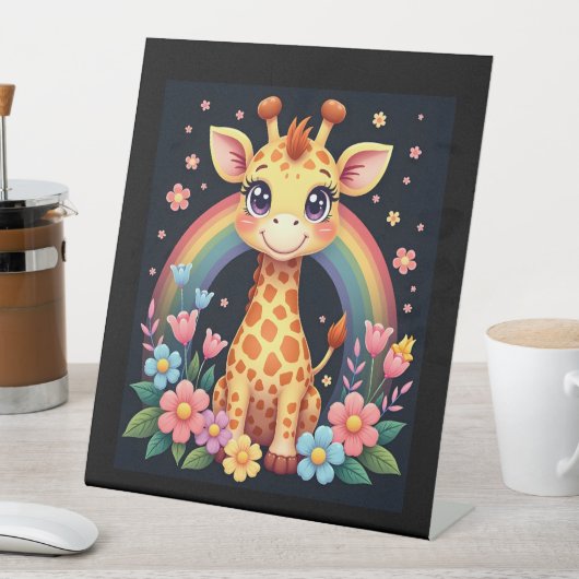 Giraffe Lovers T-Shirt Sockelschild (In Situ)