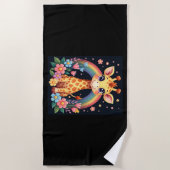 Giraffe Lovers T - Shirt Strandtuch (Vorderseite)