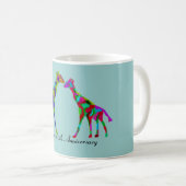 Giraffe Luv 40. Jahrestag Kaffeetasse (VorderseiteRechts)