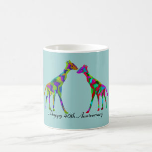 Giraffe Luv 40. Jahrestag Kaffeetasse