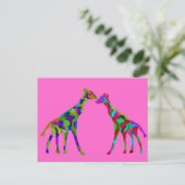 Giraffe Luv Postkarten (Stehend Vorderseite)