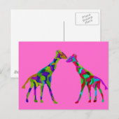 Giraffe Luv Postkarten (Vorne/Hinten)