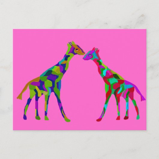 Giraffe Luv Postkarten (Vorderseite)