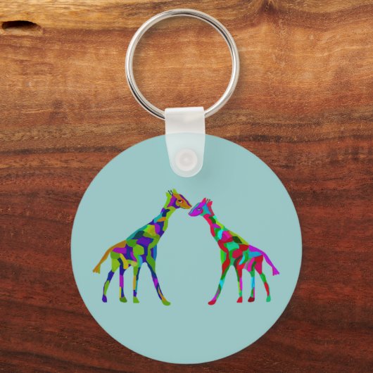 Giraffe Luv Schlüsselanhängers Schlüsselanhänger (Vorderseite)