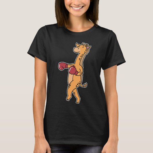 Giraffe macht Boxing T-Shirt (Vorderseite)
