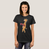 Giraffe macht Boxing T-Shirt (Vorne ganz)
