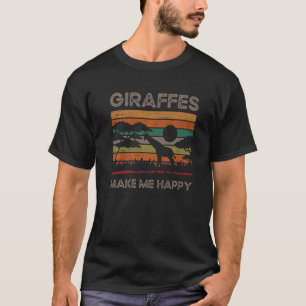 Giraffe Macht Mich Glücklich Höchstes Tier Lange H T-Shirt