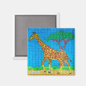 Giraffe - Magnet (Vorderseite/Rückseite)