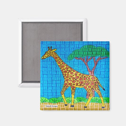 Giraffe - Magnet (Vorderseite/Rückseite)