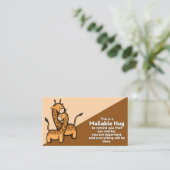 Giraffe Mailbare Umarmkarten Telefonnummerkarte (Stehend Vorderseite)