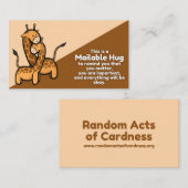 Giraffe Mailbare Umarmkarten Telefonnummerkarte (Vorne/Hinten)