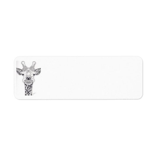 Giraffe-Mailing-Etikett (Vorne)