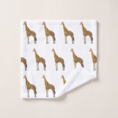 Giraffe Malerei Badetuch Set (Waschlappen)