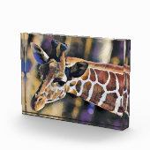 Giraffe Malerei Vintag Fotoblock (Rechts)
