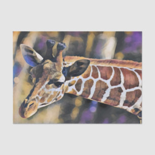 Giraffe Malerei Vintag Seidenpapier