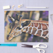 Giraffe Malerei Vintag Seidenpapier (Handwerk)