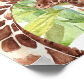Giraffe Mama & Baby Poster (Ecke)