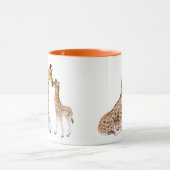 Giraffe Mama Baby Watercolor Tasse (Zentrum)