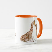 Giraffe Mama Baby Watercolor Tasse (VorderseiteRechts)