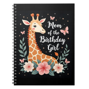 Giraffe-Mama der GeburtstagsGirl Matching Family L Notizblock