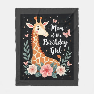 Giraffe-Mama des Geburtstagskindes passende Famili Fleecedecke