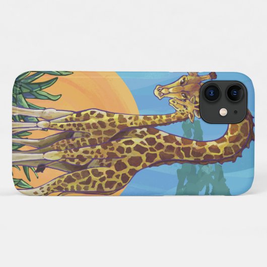Giraffe Mama und Baby Case-Mate iPhone Case (Rückseite (Horizontal))