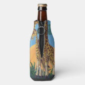Giraffe Mama und Baby Flaschenkühler (Flasche Rückseite)