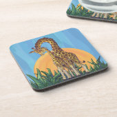 Giraffe Mama und Baby Getränkeuntersetzer (Linke Seite)