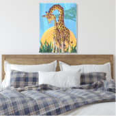 Giraffe Mama und Baby Leinwanddruck (Insitu (Schlafzimmer))