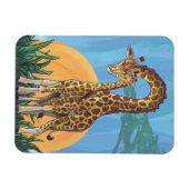 Giraffe Mama und Baby Magnet (Horizontal)