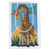Giraffe Mama und Baby Mittlere Geschenktüte (Vorderseite)