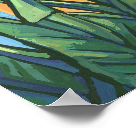 Giraffe Mama und Baby Poster (Ecke)