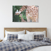Giraffe Mama und Baby Poster Leinwanddruck (Insitu (Schlafzimmer))