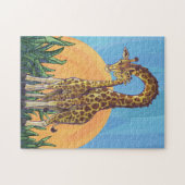 Giraffe Mama und Baby Puzzle (Horizontal)