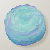 Giraffe Mama und Baby Rundes Kissen (Rückseite)