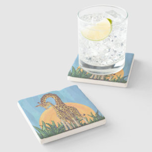 Giraffe Mama und Baby Steinuntersetzer