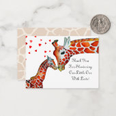 Giraffe Mama und ihr Sohn Danke-Karte Mitteilungskarte (Vorderseite/Rückseite Beispiel)