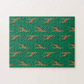 Giraffe Mammalian Emerald Green Wild Animal Africa Puzzle (Horizontal)
