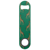 Giraffe Mammalian Emerald Green Wild Animal Africa Speed Flaschenöffner (Rückseite)